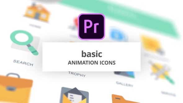 Basic - Animation Icons (MOGRT), Elements ft. animated & bodymovin - Envato
