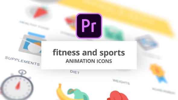 Fitness and Sports - Animation Icons (MOGRT)
