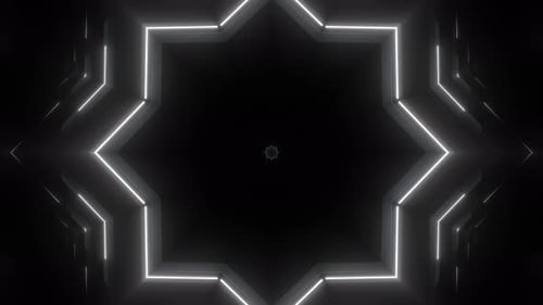 4k Black White Neon Pattern 21