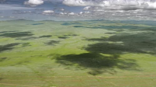 Vast Empty Meadow of Central Asian Tableland