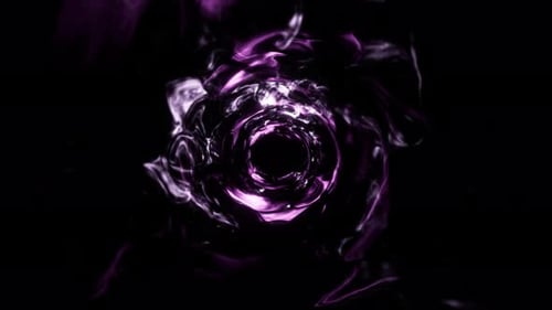 Cinematic Abstract Purple Fluid Vortex Tunnel Loop