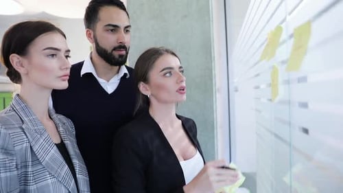 Business People Meeting In Office. Workers Planning Strategy