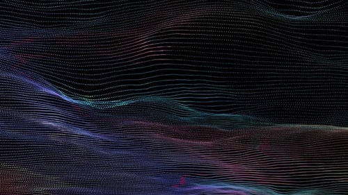 Colorful Abstract Particle Wave Technology Background