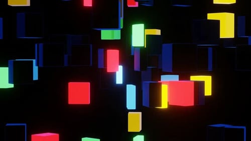 Vj Loops Rotation Of Neon Lights 02