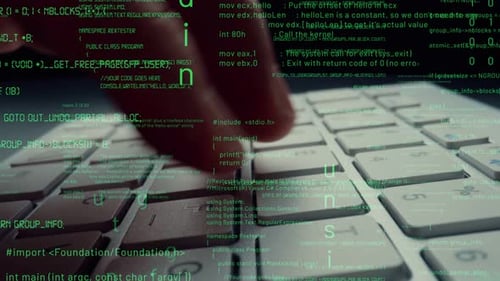 Imagen creativa de programación de computadoras, codificación y desarrollo de software