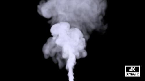 Lots of White Smoke Rising Streams
