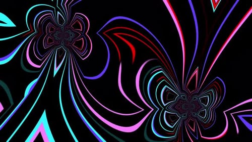 Abstract Hypnotic Morphing Lines Flowing Loop Background