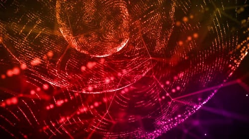 Futuristic Glowing Particle Sphere Abstract Network Background