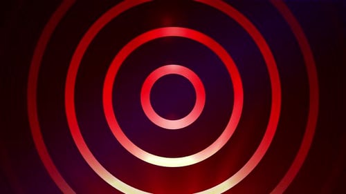 Digital Red Color Equalizer Radio Waves Seamless Pattern Circle Background