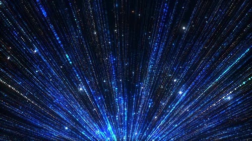 Blue Futuristic Particle Light Rays Background Loop