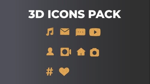 Golden 3D Icon Pack