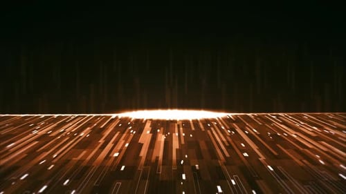 Orange abstract background with many glowing lines