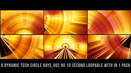 Dynamic Tech Circle Rays Pack Orange V02