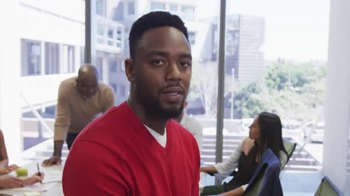 Business Team Collaboration in Modern Office Space