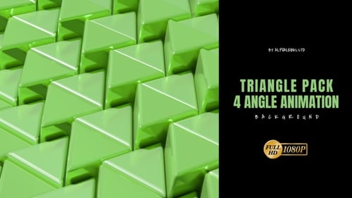 Triangle 3D Green Color