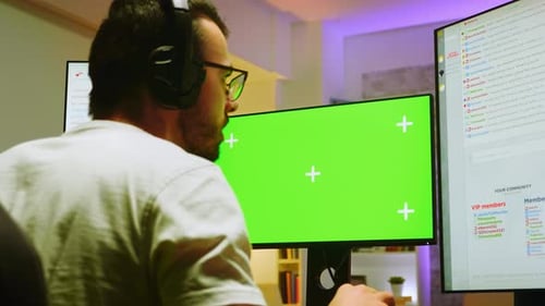 Concentrated Pro Gamer Playing Games
