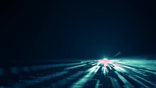 Futuristic Digital Data Stream Logo Reveal