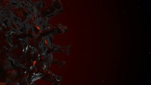 Pulsating Dark 3D Virus Animation Background