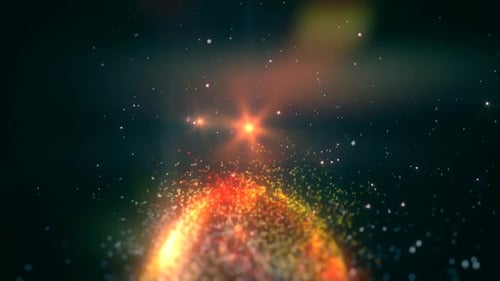 Space Particle Sphere Moving Background