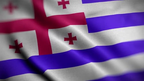 Ajaria-Flagge, texturierter, winkender Hintergrund HD