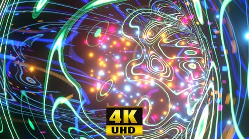 Colored Balls In The Tunnel 4K