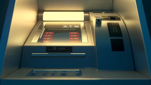 The ATM is used by bank customers to withdraw money and check account ballance.