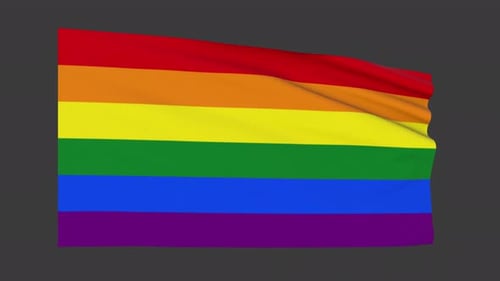 Waving Pride Flag Animation for Diversity Celebrations