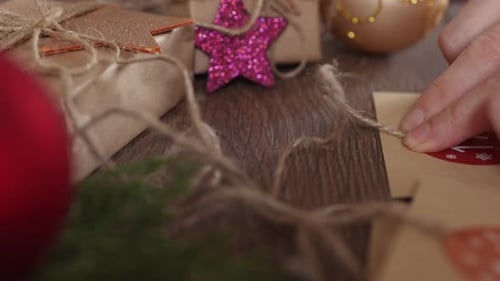 Preparing Christmas Gifts and Numbered Gift Tags