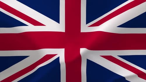 Realistic Waving United Kingdom Flag Animation
