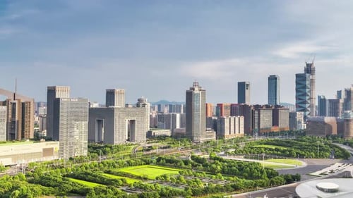 Time lapse of cityscape in nanjing city,china