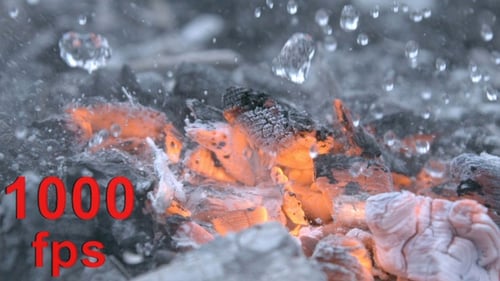 Hot Coals. Putting Out A Fire of Burning Coals
