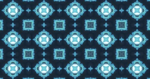 Abstract Fluid Glowing Kaleidoscope Pattern Loop