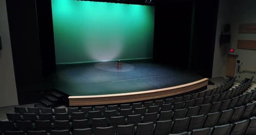Empty stool kept on the stage