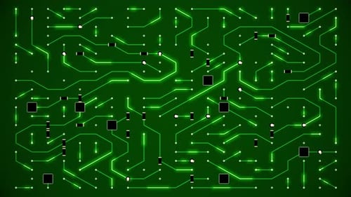 Boucle de carte mère Green Circuit Animation