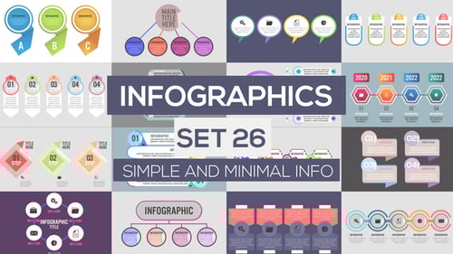 Animated Data Infographics Set for Business Presentations