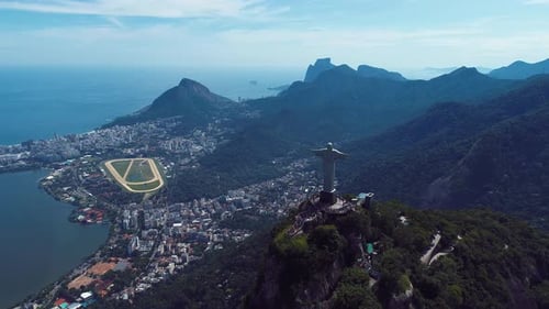 Viagem de verão no Rio de Janeiro, Brasil. Marco da cidade costeira. Viagem tropical