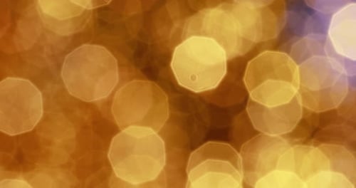 Abstract Golden Lights Bokeh Background