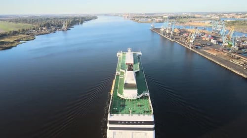 Cruise liner on the river