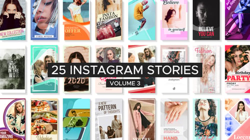 Modern Instagram Stories with Dynamic Text and Photo Layouts