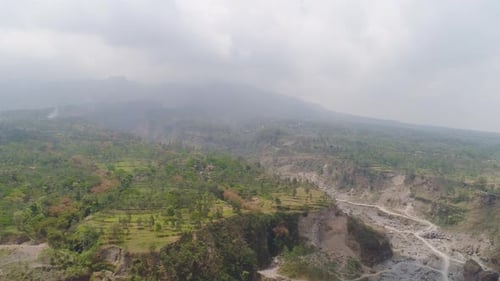 Mountain Landscape Jawa Island, Indonesia.