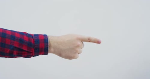 A pointing hand