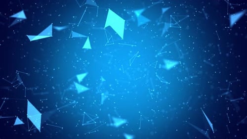 Animated Futuristic Blue Plexus Network Digital Background
