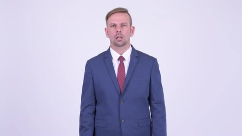 Angry Man in Suit Shouting