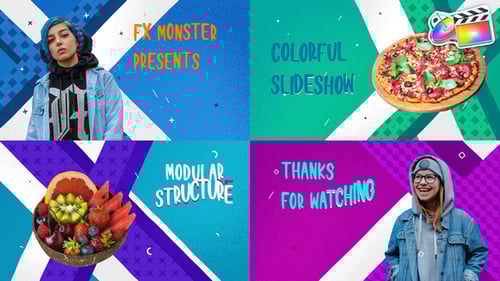 Colorful Cartoon Slideshow | FCPX