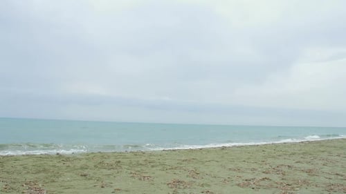 Self-Confident Independent Woman on Morning Run at Seaside. Healthy Lifestyle