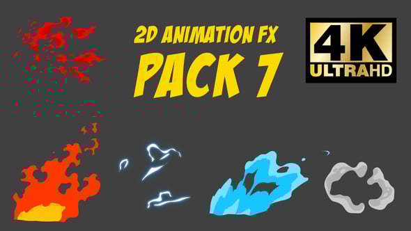 2D Animation FX Pack 7, Elements Motion Graphics ft. 2d & anime - Envato