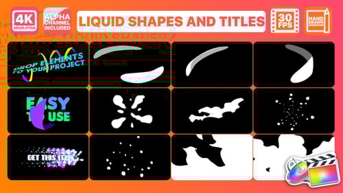 Animated Liquid Shapes and Dynamic Text Title Effects