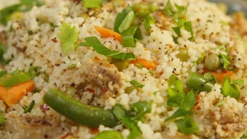 Close Up of Delicious Couscous Salad Dish