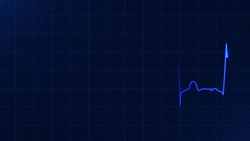 Glowing Neon ECG Heartbeat Line Loop Animation