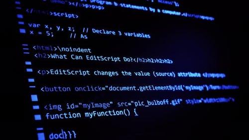 Computer Code Programming Screen